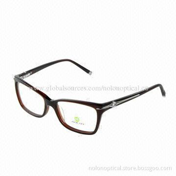 Fashionable Eye-shaped Acetate Optical Eyeglasses for Men, Acetate with Metal Trim